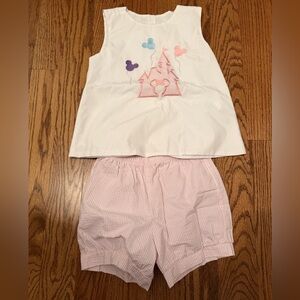 Kids White and Pink Matching Set